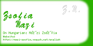 zsofia mazi business card